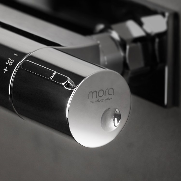 Med Safe Temp i våre dusjbatterier er det ingen uforutsigbare temperaturendringer, verken varme eller kalde. Skulle det for eksempel oppstå tap av kaldt vann, slår blanderen seg raskt av.
