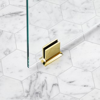 Detaljbild ARC Golvfäste mässing