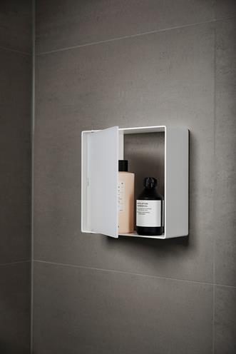 Dusjoppbevaring CASE i Matte White.
