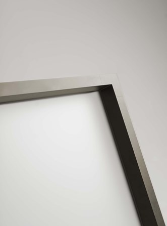 Dusjvegg EDGE i Stone med glasset Frosted.
