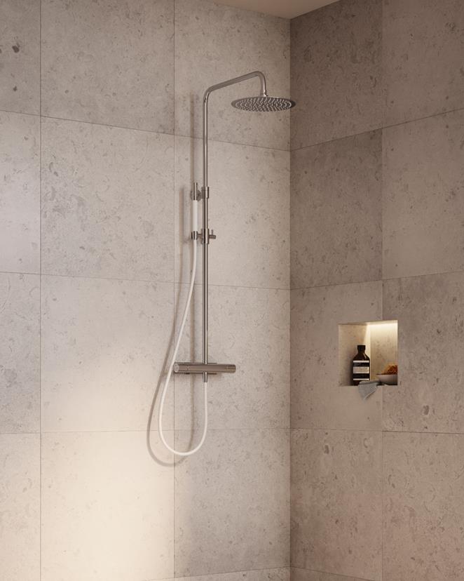 Takdusjsett Mist i Chrome / Matte White.
