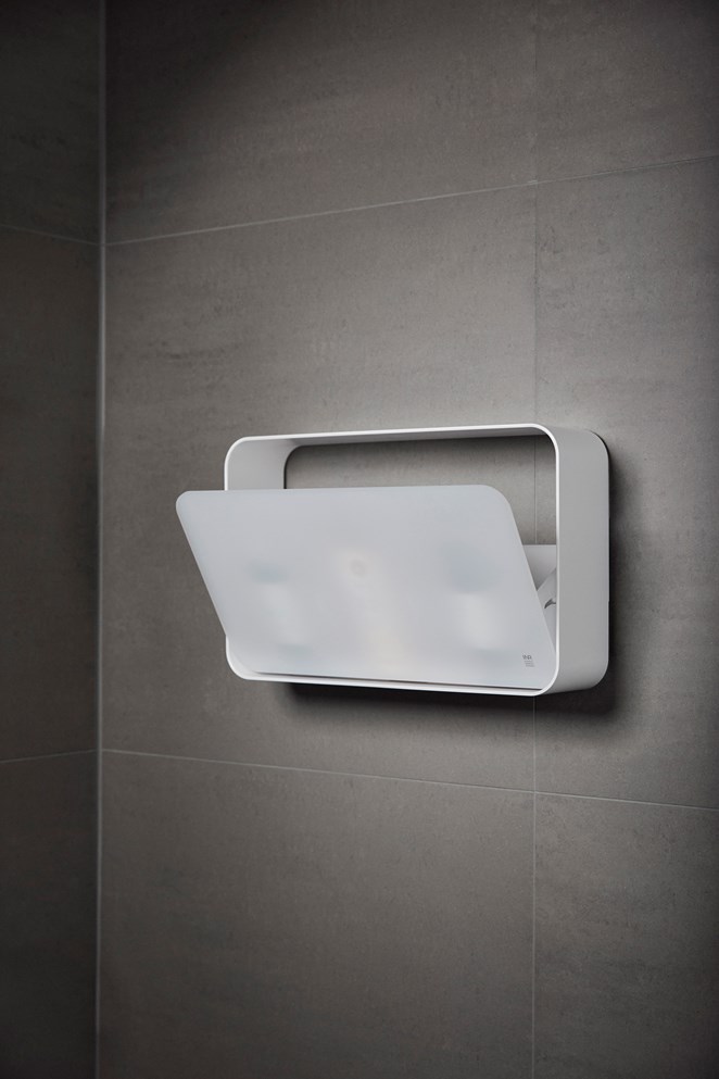 Dusjoppbevaring Nest i Matte White.
