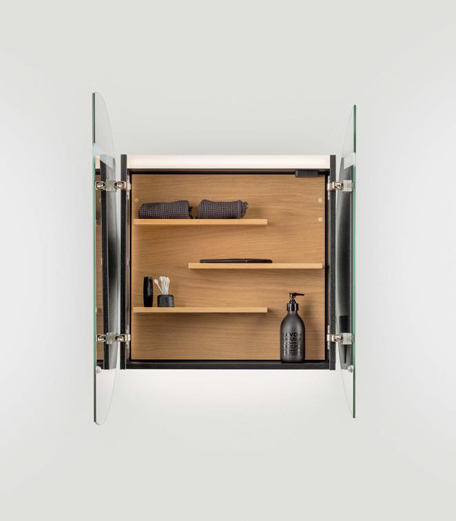 Speilskap CIRC i Black Oak.
