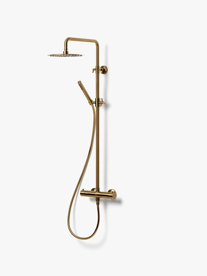 Takdusjsett Steel Pleasure 2 i Brushed Brass.
