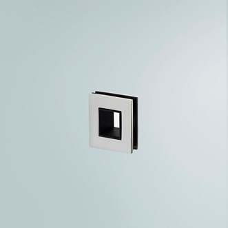 55 x 55 mm, Innside: 25 x 25 mm, D: 15 mm. Inngår som standard. Kostnadsfritt alternativ på ARC Skyvedør.
