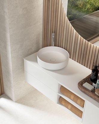 Air Solid Unlimited med benkeplate Plain White.