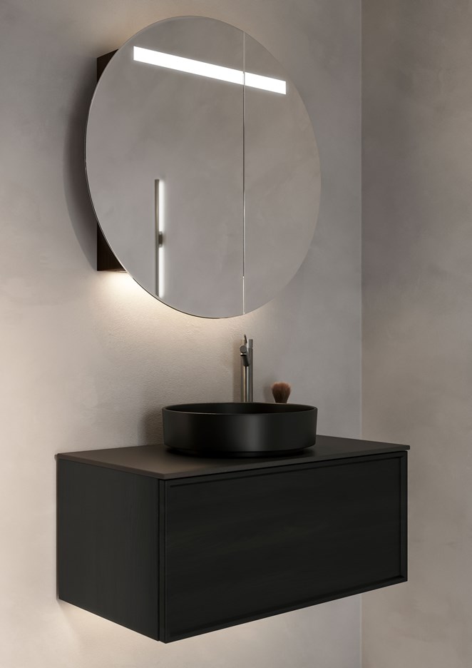 Air Wood 80 Black Oak med speilskap Circ