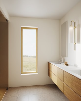 Servantskap Core Grip Unlimited i Natural Oak med servant Smooth. Speil Plate.