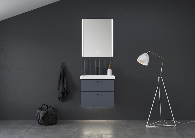 VISKAN Solid 60 i NCS S 7005-R80B med speil SCENE 60.
